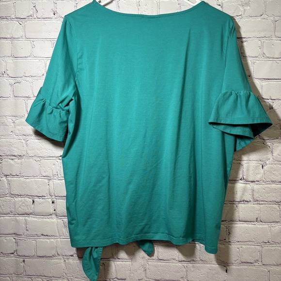 Women's Ruby Rd Green Top Size PXL - Picture 6 of 7